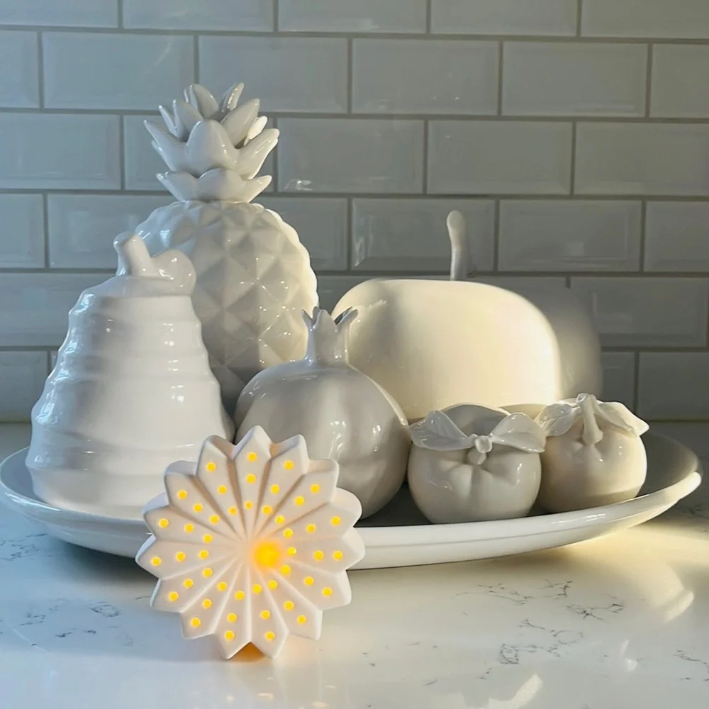 Crate&Barrel Small White Light Up Snowflake